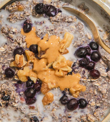 Blueberry Walnut Superfood Oatmeal Pouch with Collagen