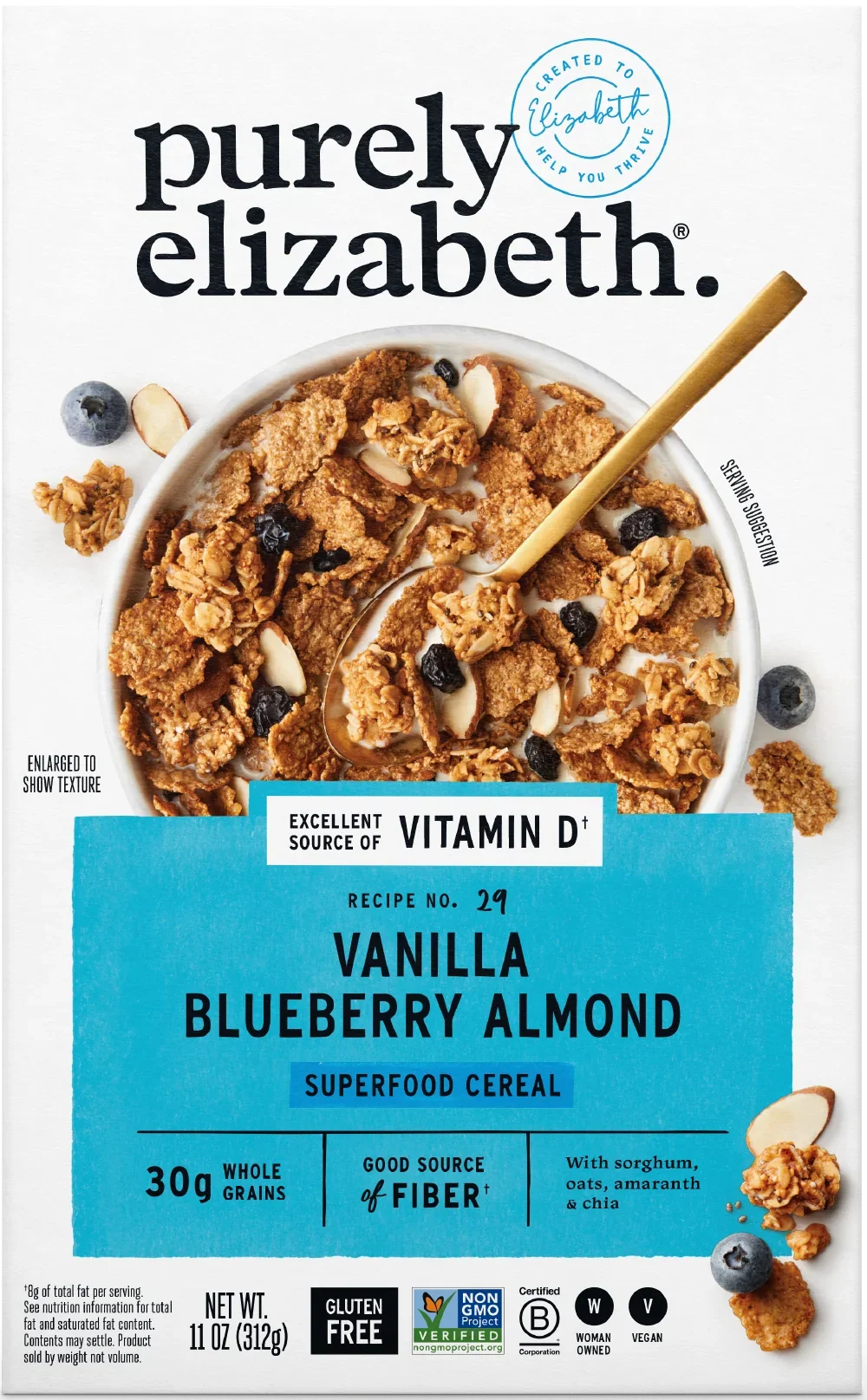 Vanilla Blueberry Almond Superfood Cereal with Vitamin D